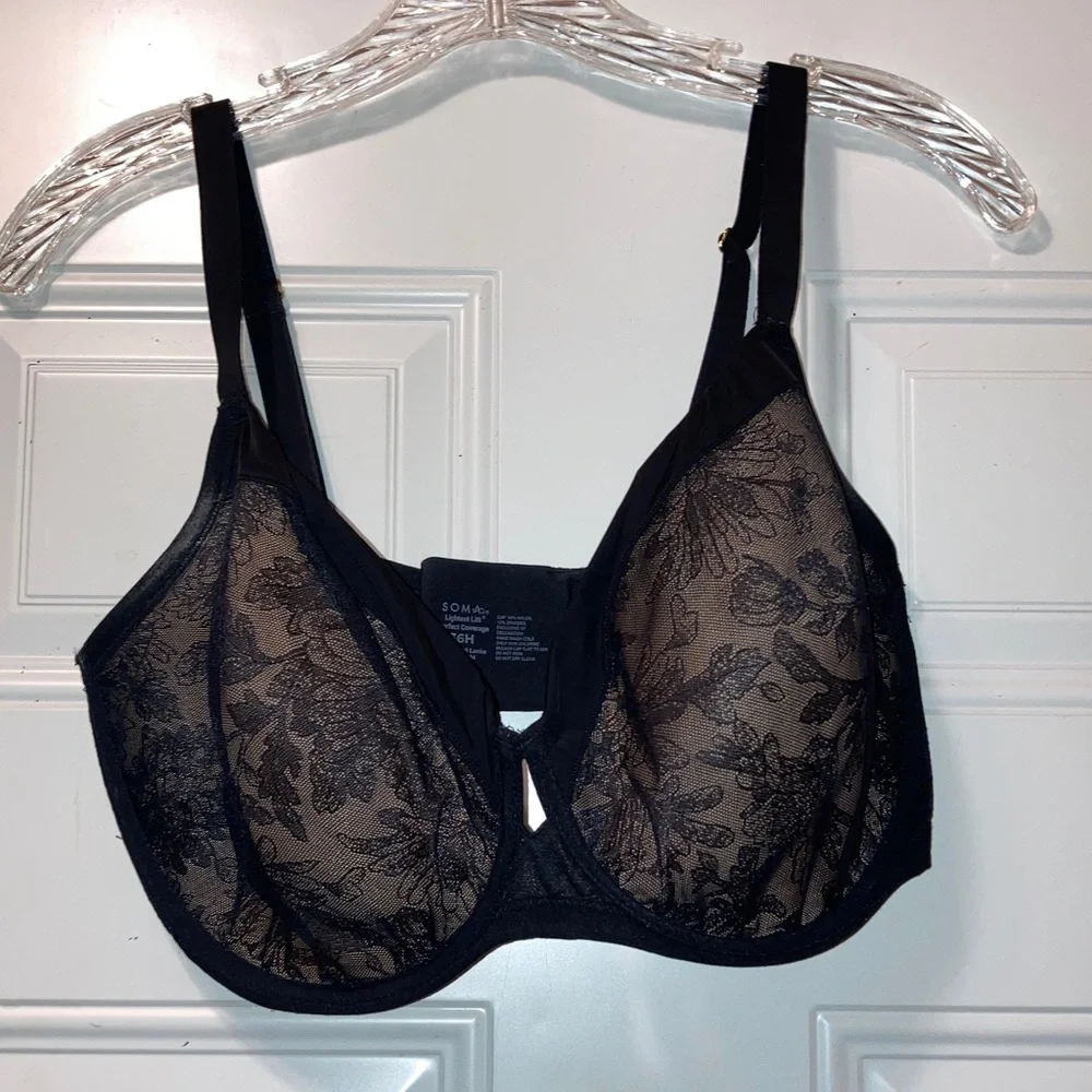 Soma Lace Underwire Bra -‎ Black 36H